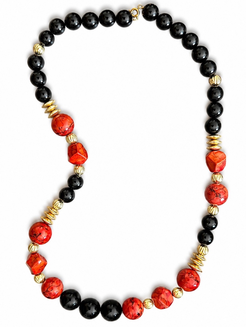 ANTHROPOLOGIE • Vintage Bold Carnelian Statement Necklace Bohemian Festival